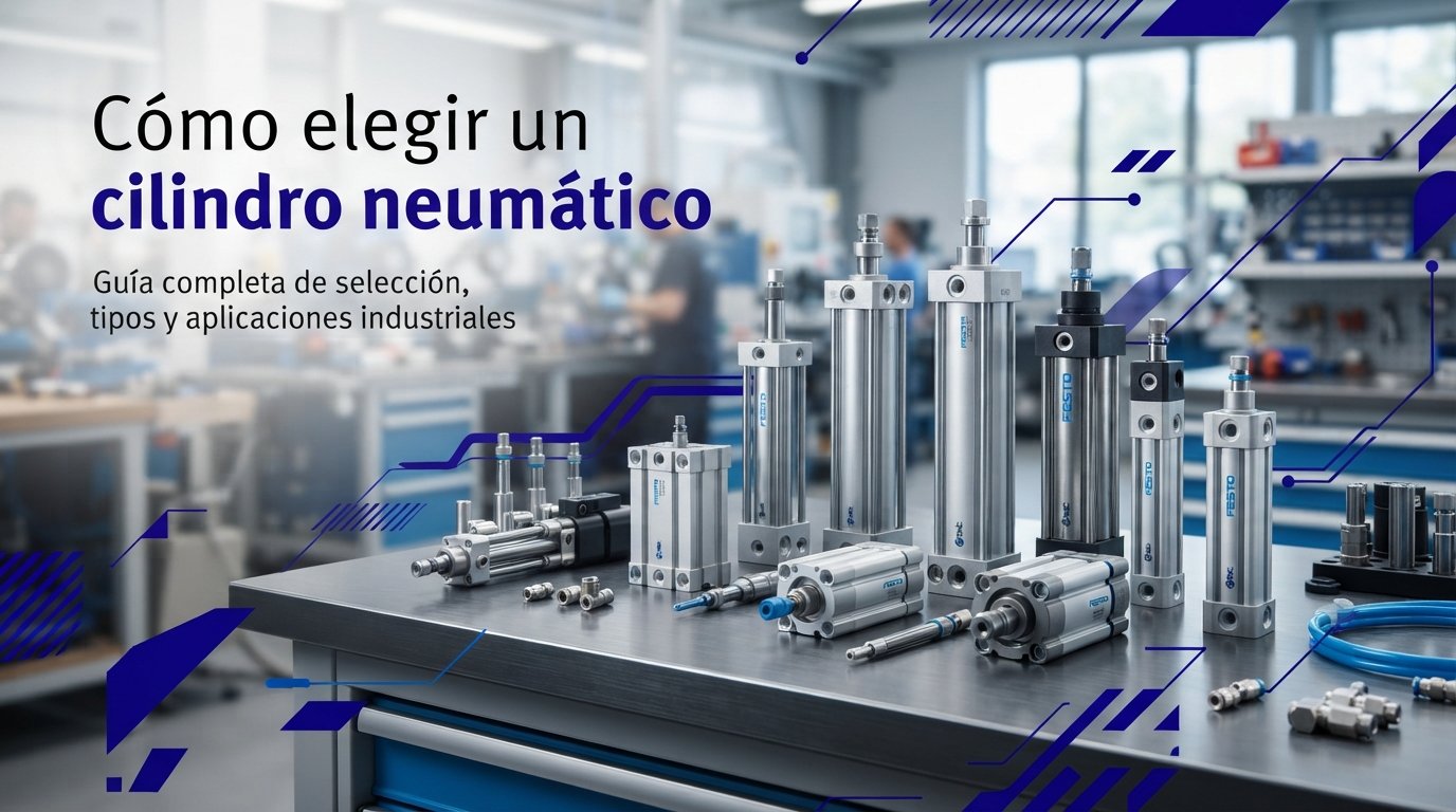 Cómo elegir un cilindro neumático: los 6 datos que definen el correcto
